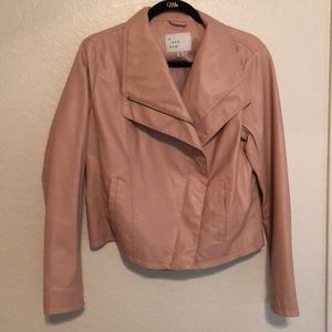 Pink leather jacket